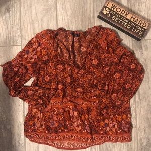 Copper Floral Top